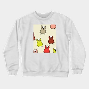 Owl Pattern Crewneck Sweatshirt